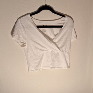White Wrap Top